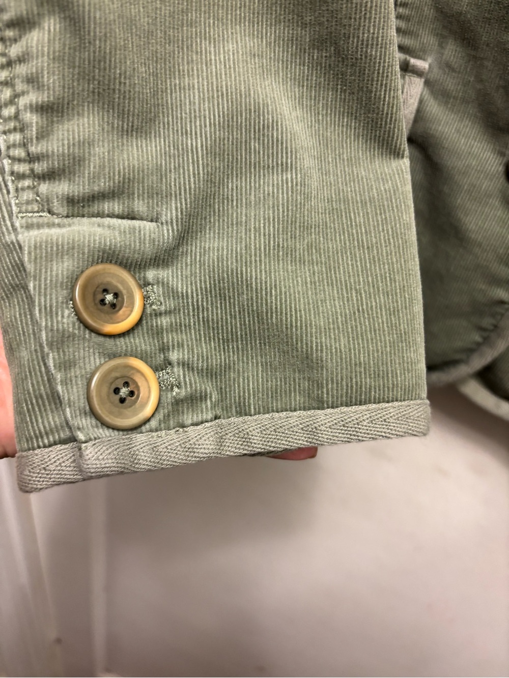 LL Bean Utility Jacket/Blazer Corduroy Size 2X Color Sage Green - Picture 3 of 9